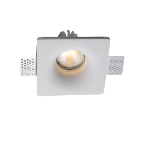 KinyanForm Modern Plaster Ceiling Light – Recessed GU10 Downlight, Paintable Finish